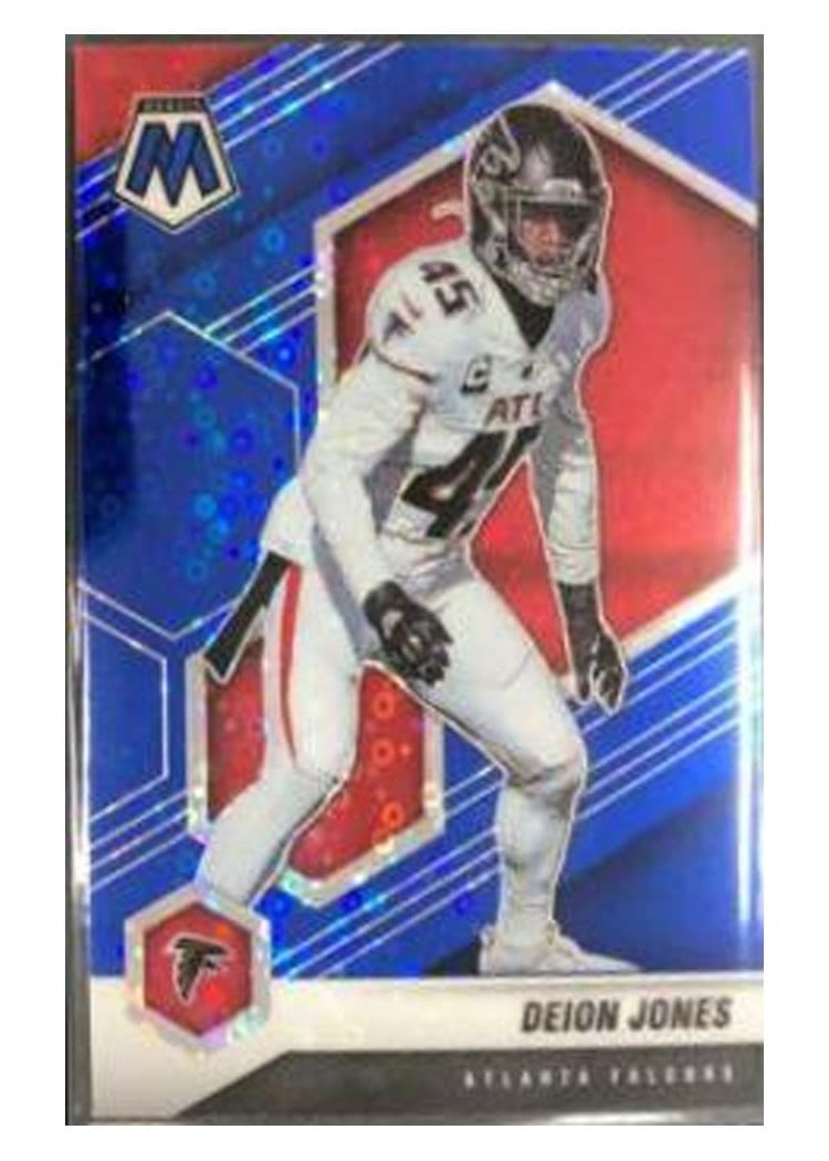 2021 Panini Mosaic Base Set Deion Jones No Huddle Blue Mosaic #17 card