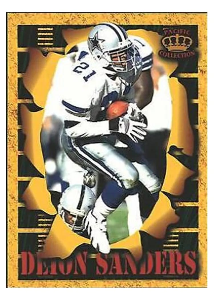 1996 Pacific Invincible Smash Mouth Deion Sanders #SM45 card