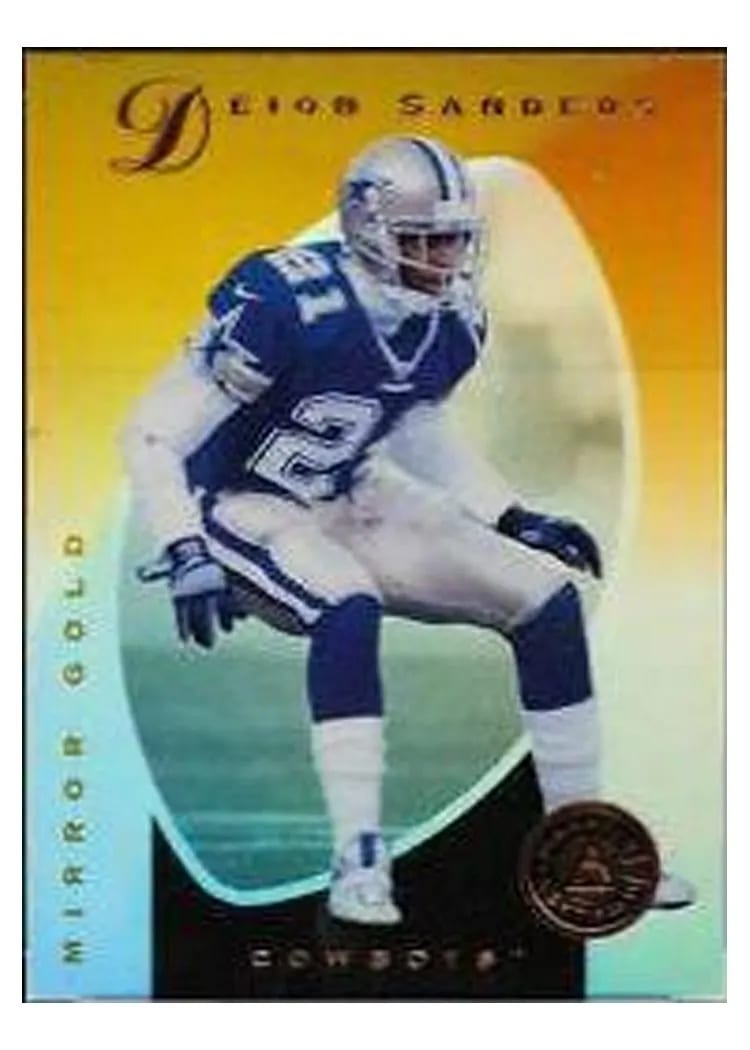 1997 Pinnacle Certified Deion Sanders Mirror Gold #18 card