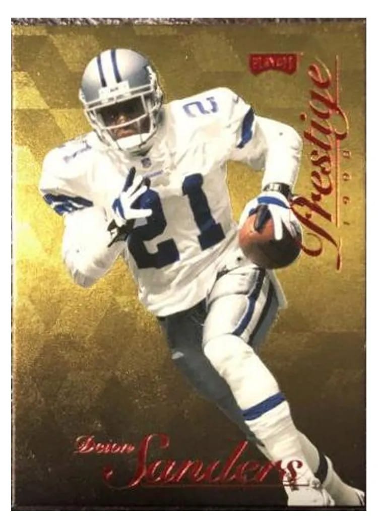 1998 Playoff Prestige Deion Sanders Gold #81 card
