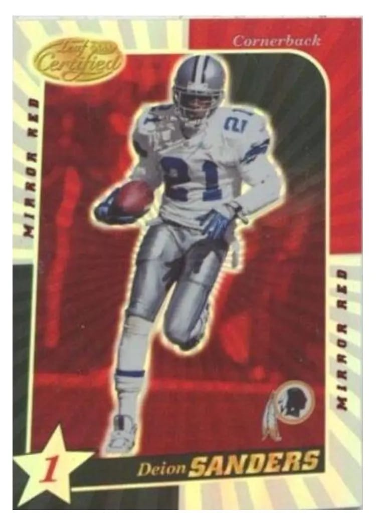 2000 Leaf Certified Deion Sanders #100 card