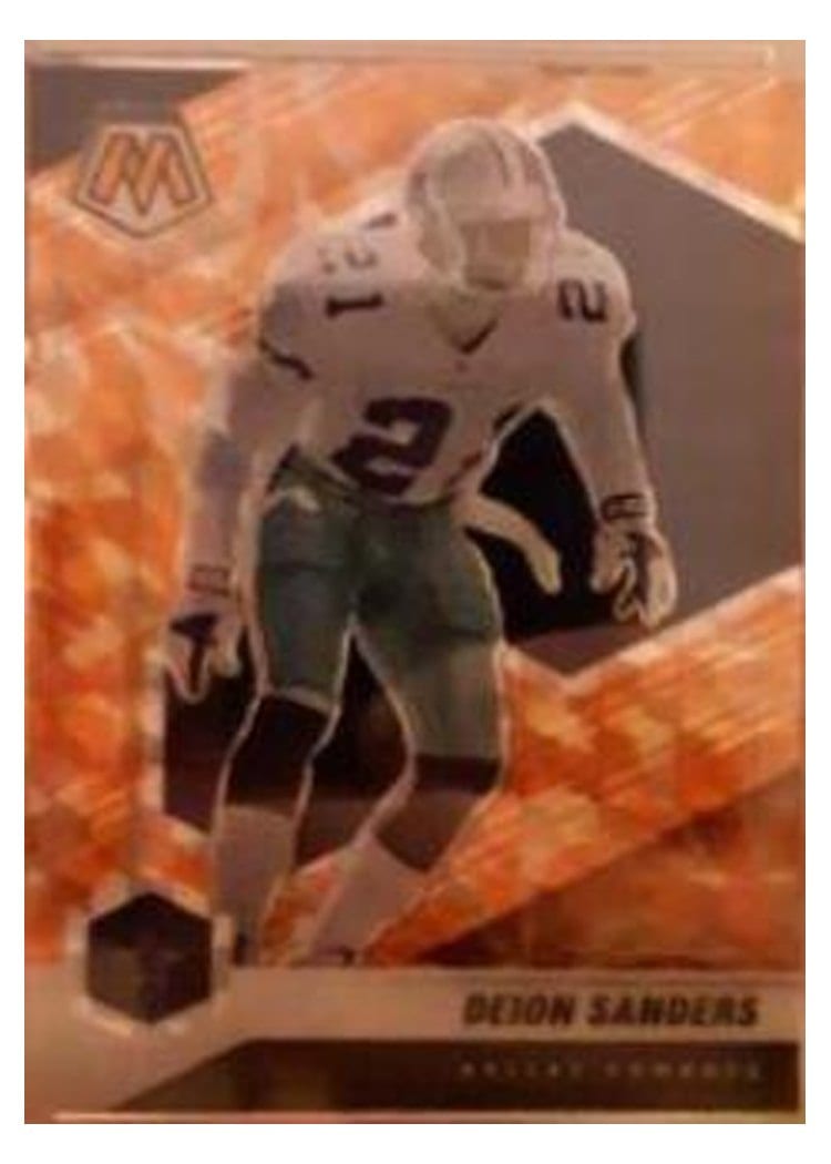 2021 Panini Mosaic Base Set Deion Sanders #63 card