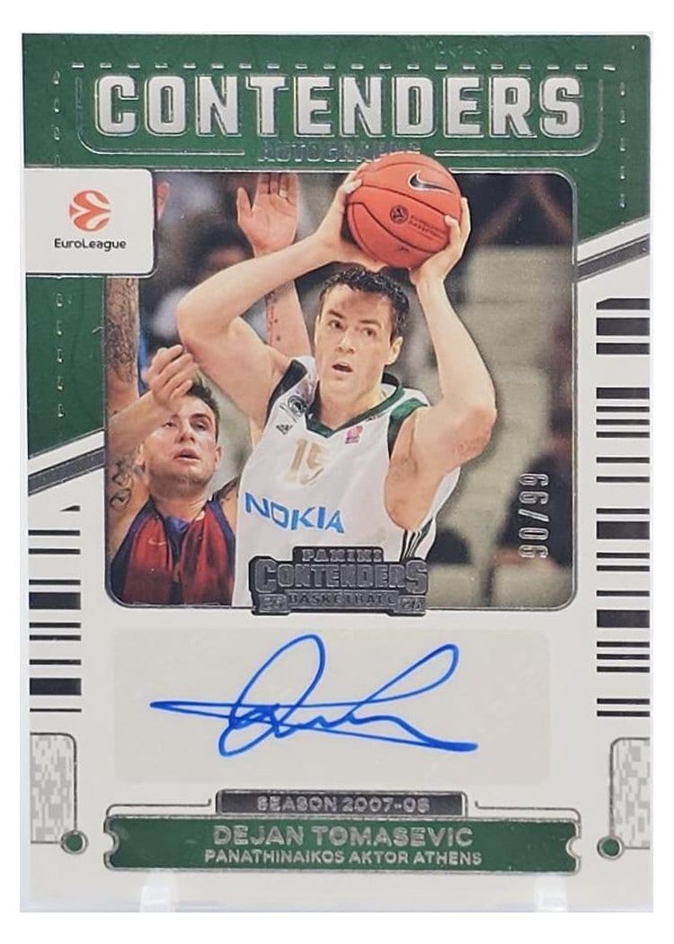 2025 Panini Contenders EuroLeague Autograph Dejan Tomasevic #14 card
