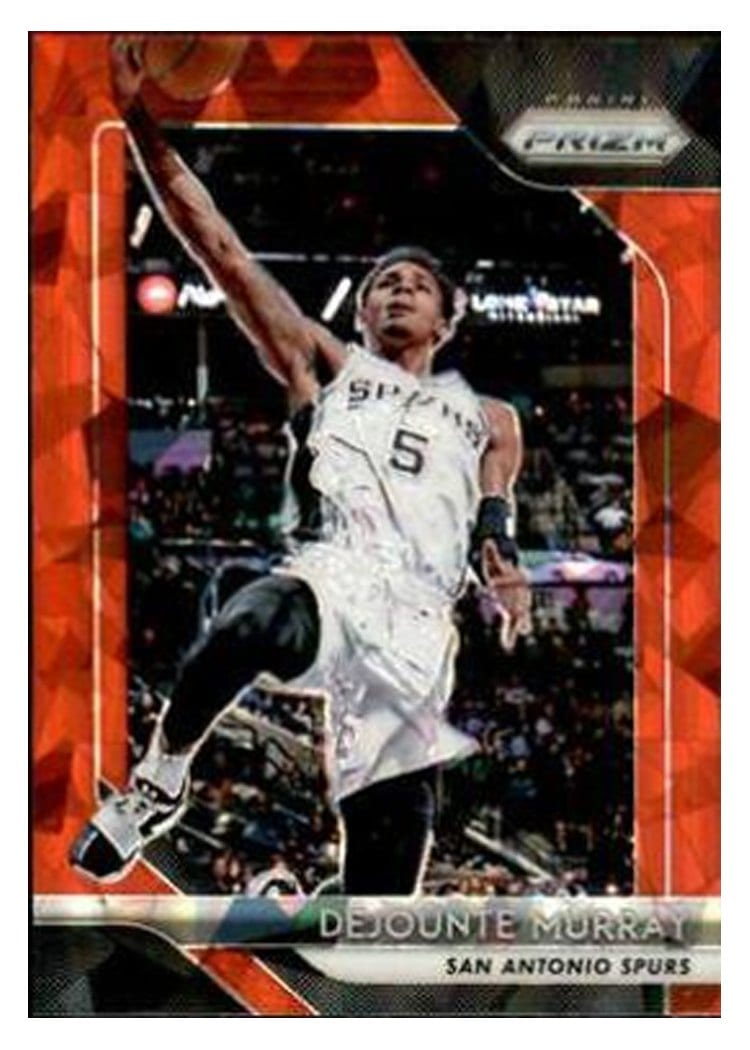 2018-19 Panini Prizm Base Set Dejounte Murray Red Ice Prizm #261 card