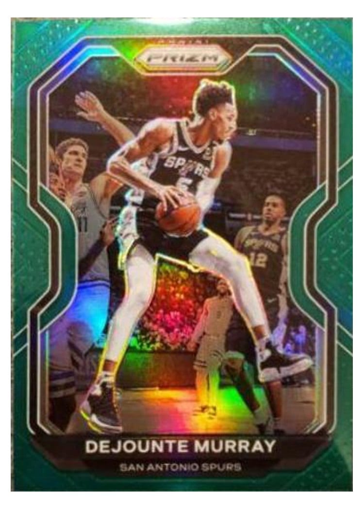 2020-21 Panini Prizm Base Set Dejounte Murray Green Prizm #153 card