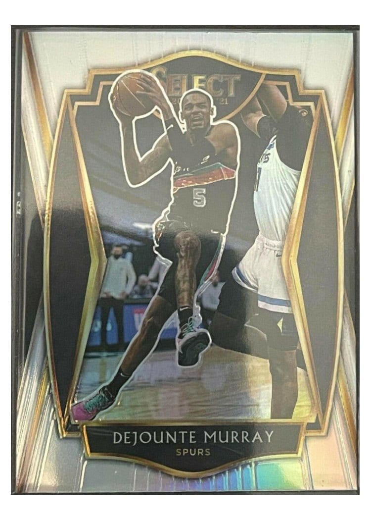 2020-21 Panini Select Base Set Dejounte Murray Silver Prizm #124 card