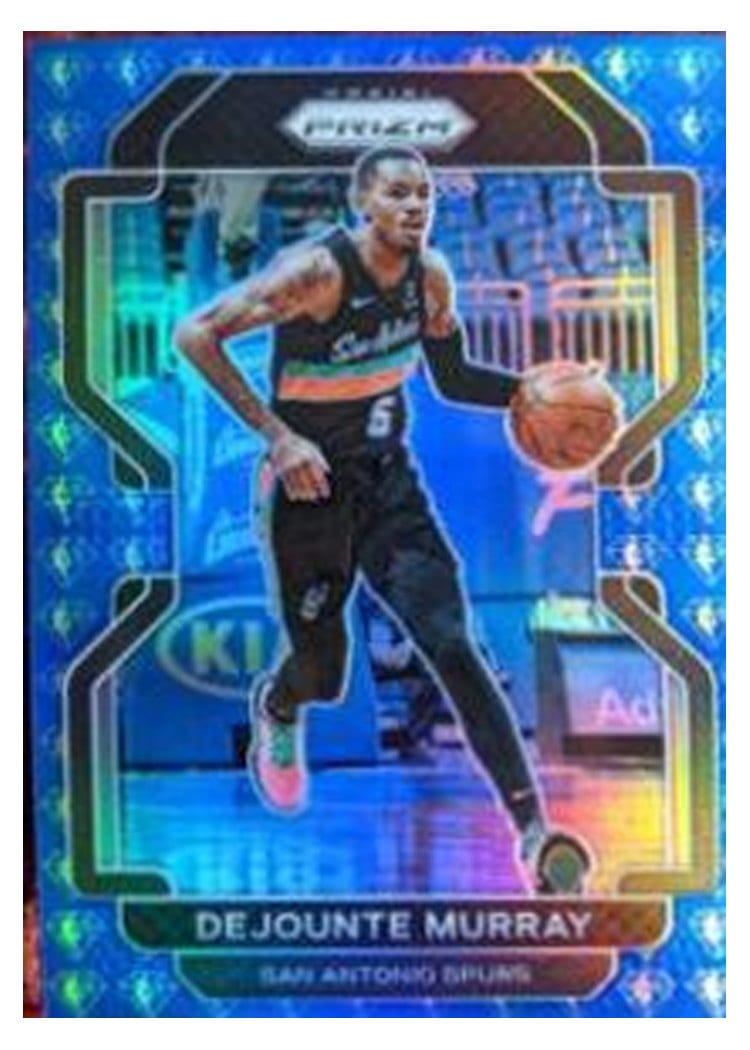 2021-22 Panini Prizm Base Set Dejounte Murray 75th Anniversary Red Diamond Prizm #231 card