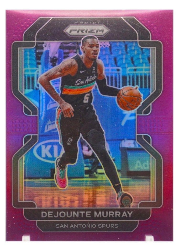 2021-22 Panini Prizm Base Set Dejounte Murray Purple Prizm #231 card