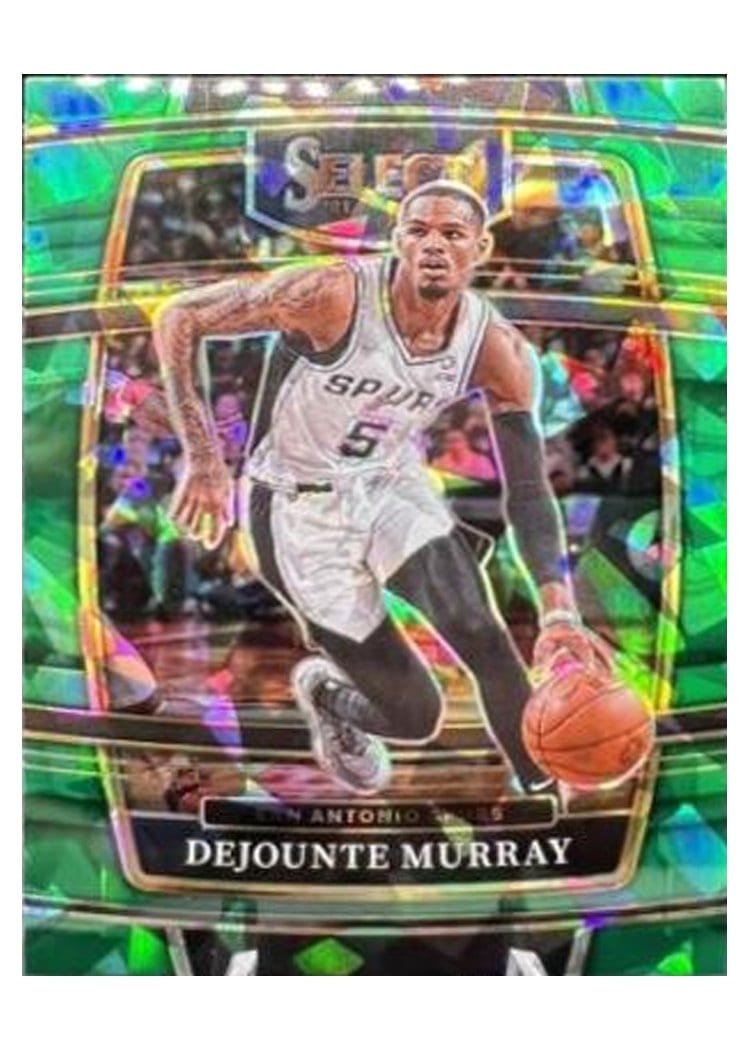 2021-22 Panini Select Base Set Dejounte Murray Green Ice Prizm #43 card