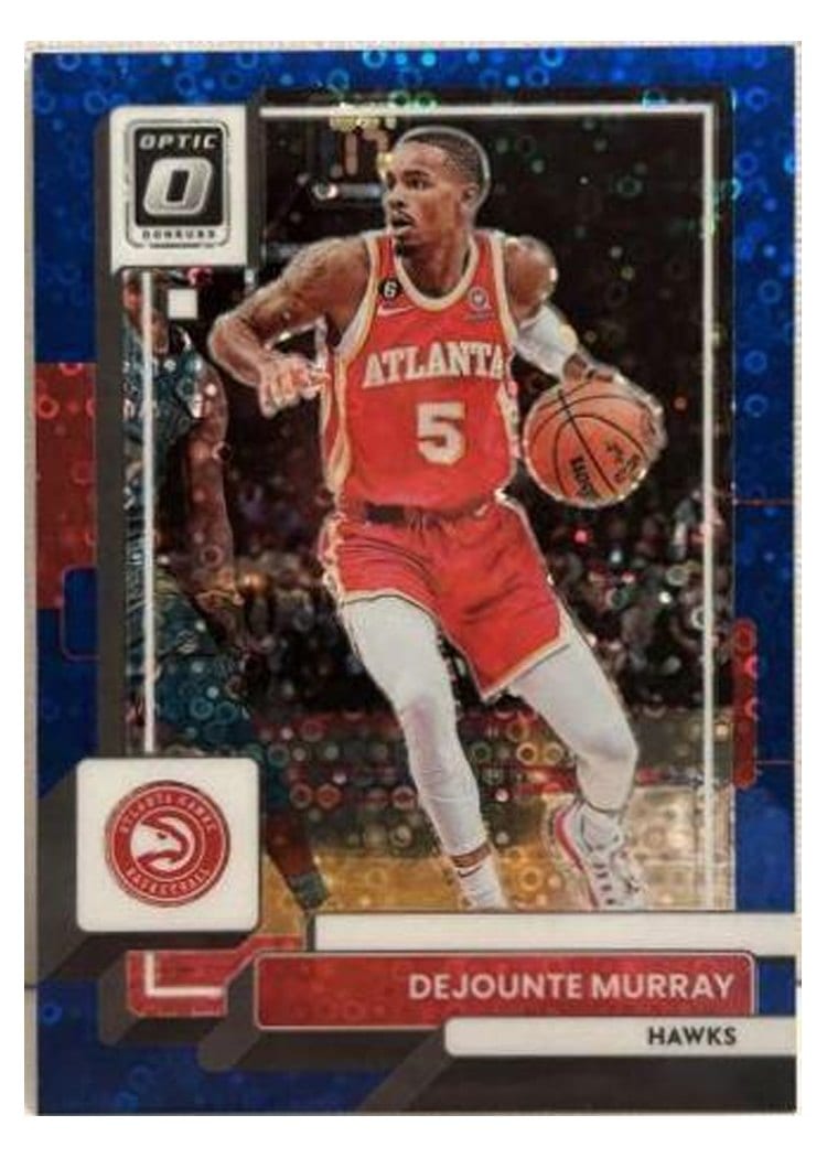 2022-23 Donruss Optic Base Set Dejounte Murray Fast Break Blue #138 card