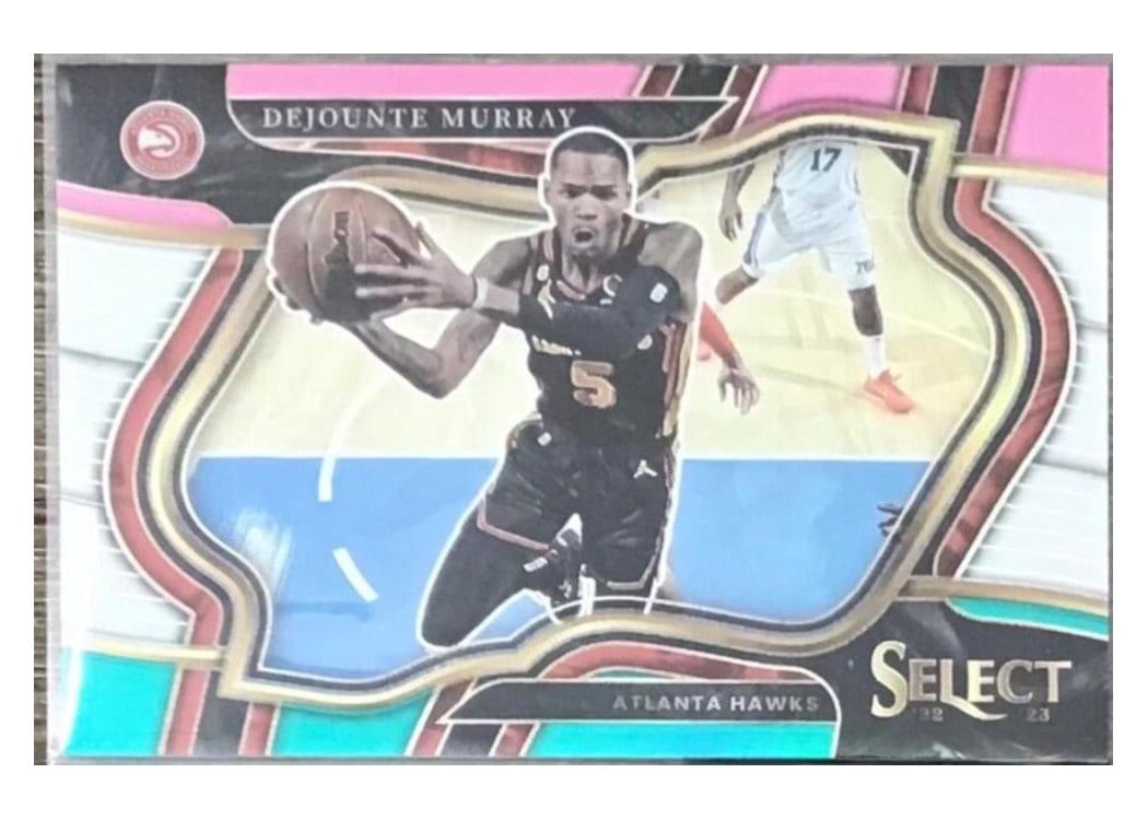 2022-23 Panini Select Base Set Dejounte Murray Teal White Pink Prizm #202 card