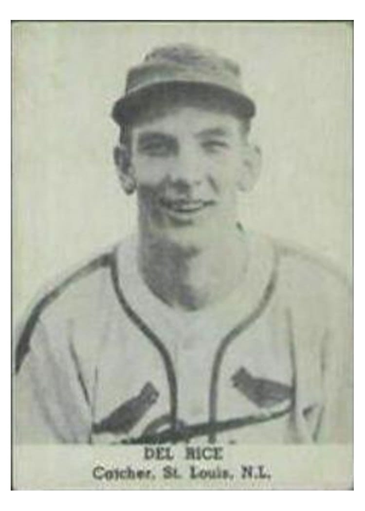 1947 Tip Top Bread Del Rice card