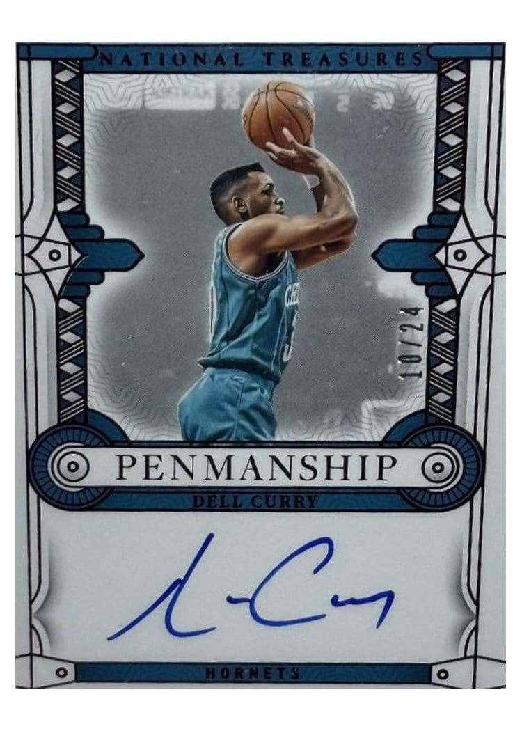 2023-24 Panini National Treasures Penmanship Dell Curry #11 card
