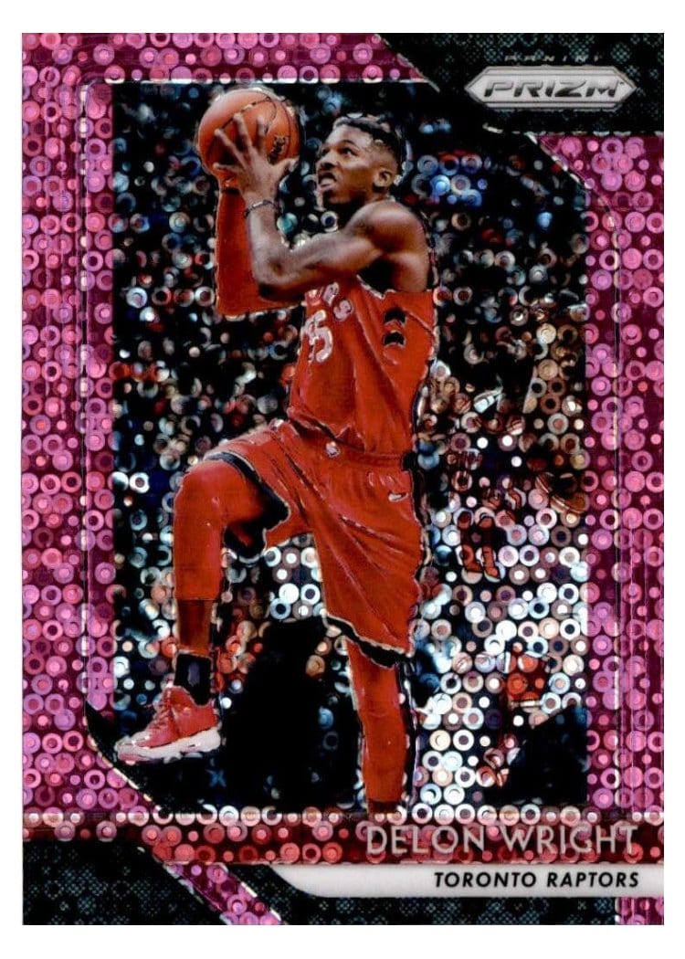 2018-19 Panini Prizm Base Set Delon Wright Fast Break Prizm Pink #113 card