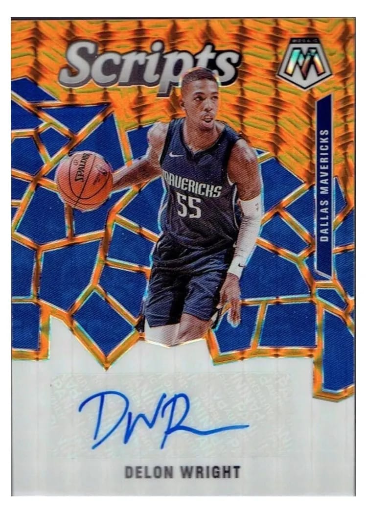 2019 Panini Mosaic Scripts Delon Wright #SC-DWT card