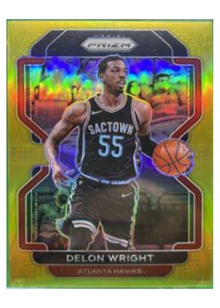 2021-22 Panini Prizm Base Set Delon Wright Gold Prizm #57 card