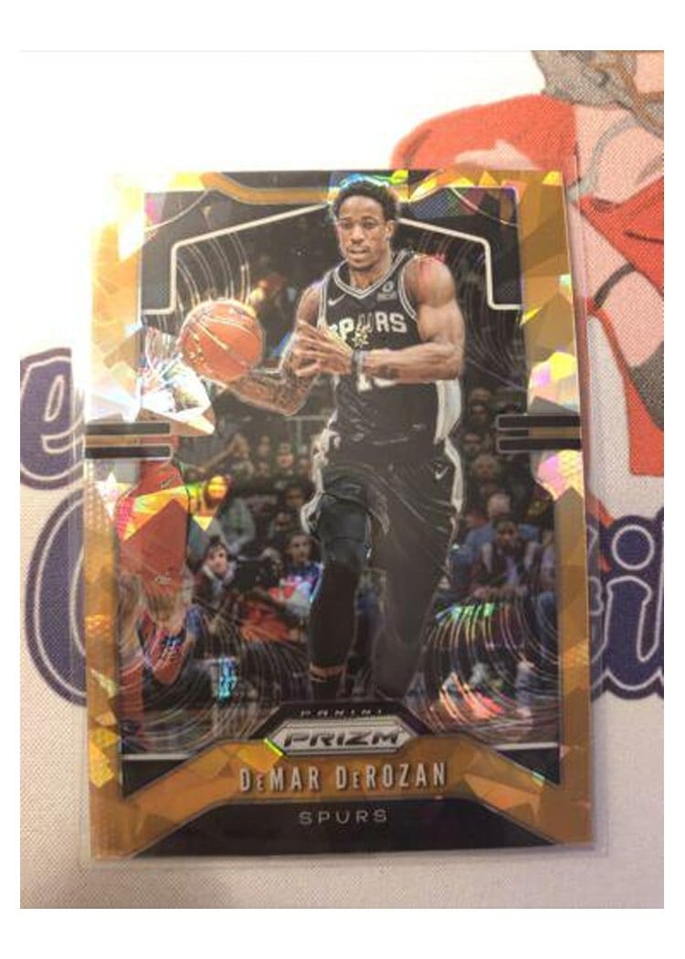 2019-20 Panini Prizm Base Set DeMar DeRozan Orange Prizm #134 card