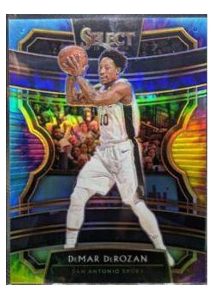 2019-20 Panini Select Base Set DeMar DeRozan Tie Dye Prizm #50 card