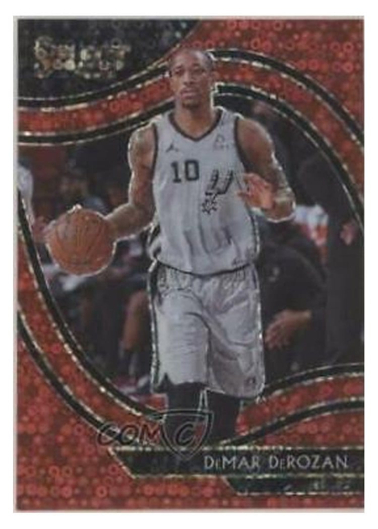 2020-21 Panini Select Base Set DeMar DeRozan Red Disco Prizm #220 card