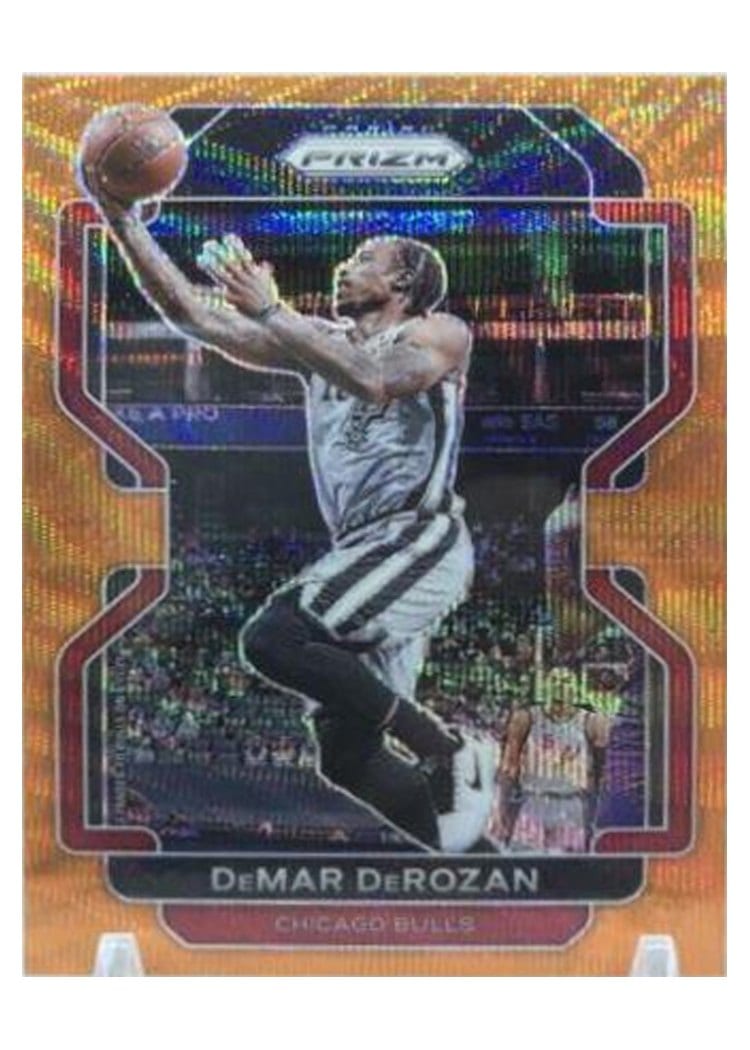 2021-22 Panini Prizm Base Set DeMar DeRozan Orange Wave #113 card