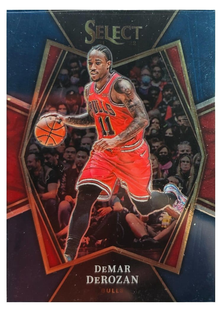 2021-22 Panini Select Base Set DeMar DeRozan Blue Retail #148 card