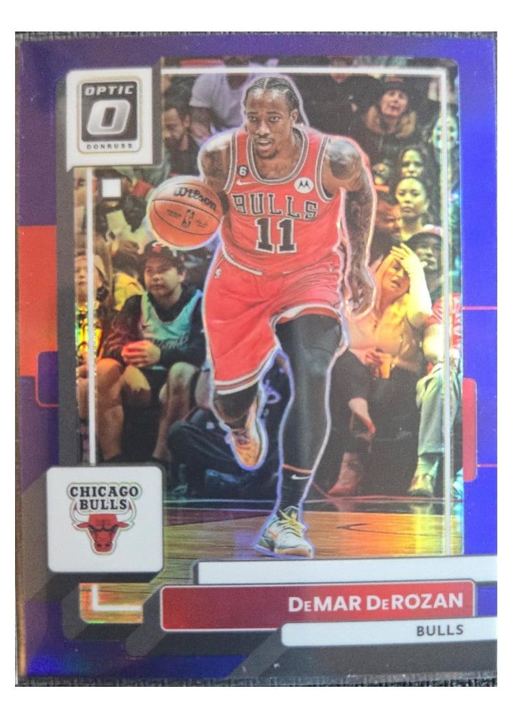 2022-23 Donruss Optic Base Set DeMar DeRozan Purple #65 card