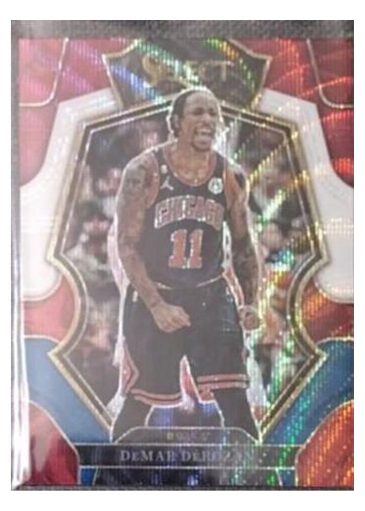 2022-23 Panini Select Base Set DeMar DeRozan Tri Color Prizm #105 card
