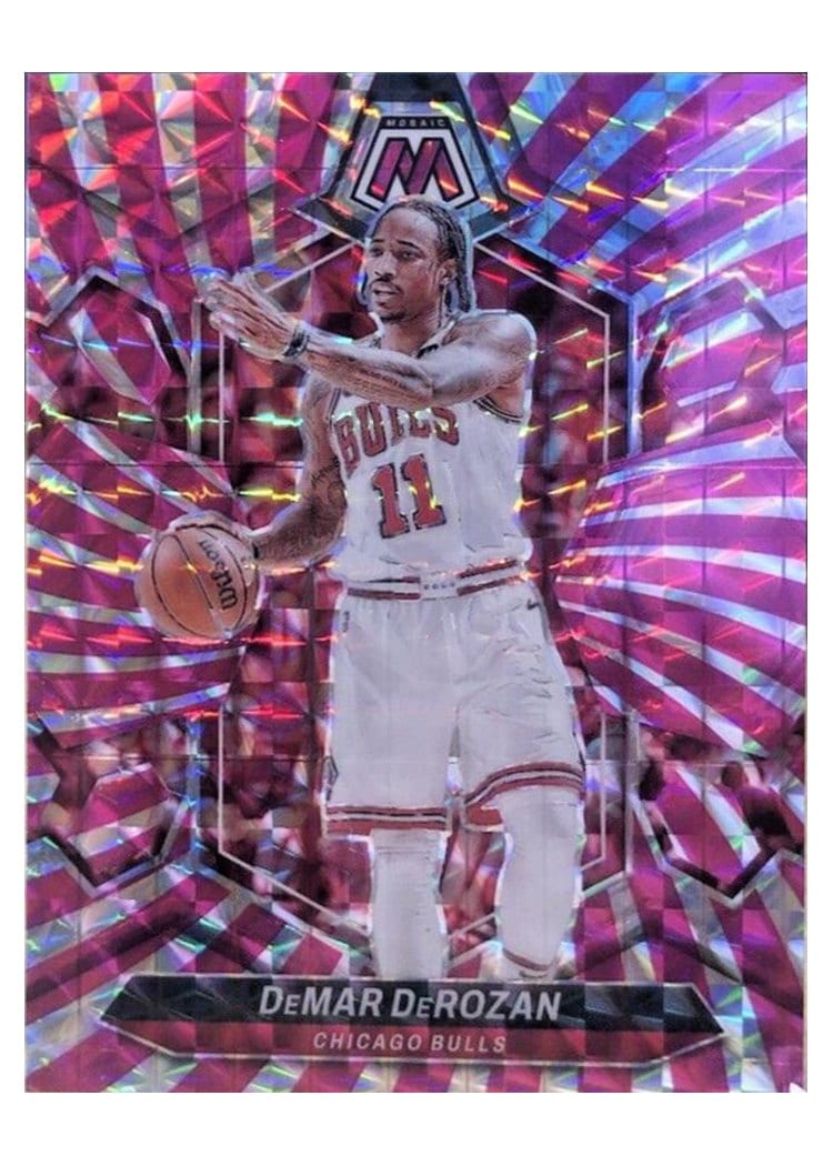 2023-24 Panini Mosaic Base Set DeMar DeRozan Pink Swirl FOTL #82 card