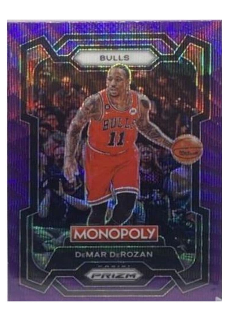 2023-24 Panini Prizm Monopoly Base Set DeMar DeRozan Purple #16 card