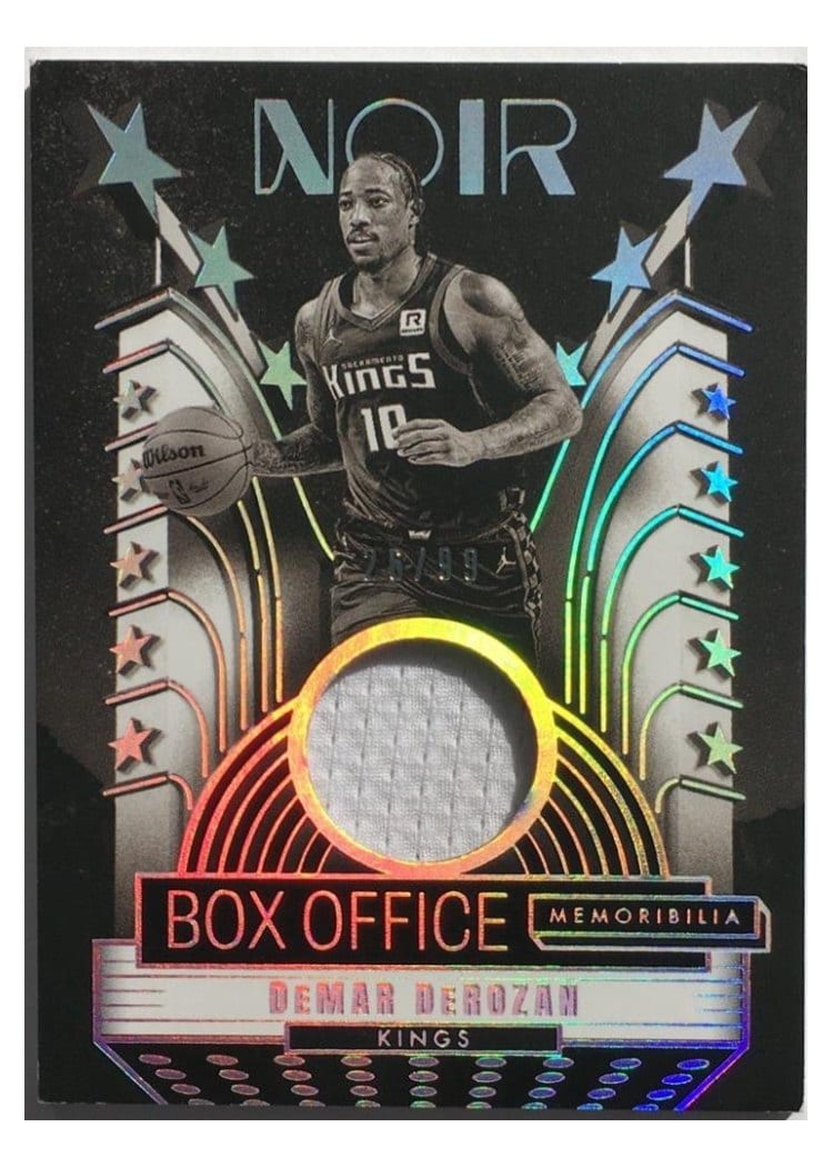 2024-25 Panini Noir Box Office Memorabilia Set DeMar DeRozan #4 card