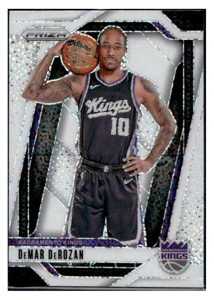2024-25 Panini Prizm Base Set DeMar DeRozan White Sparkle #117 card