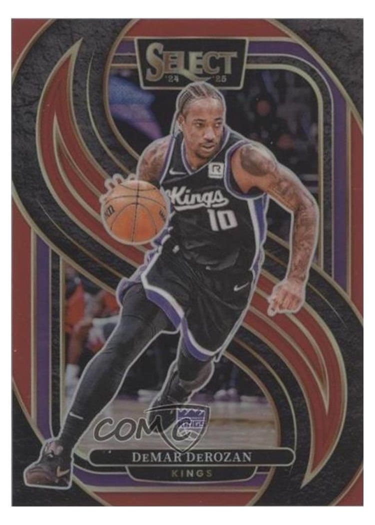 2024-25 Panini Select Base Set DeMar DeRozan Red Prizm #122 card