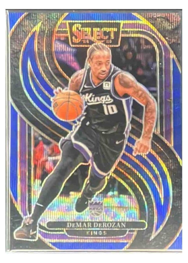 2024-25 Panini Select Base Set DeMar DeRozan Blue Wave Prizm #122 card