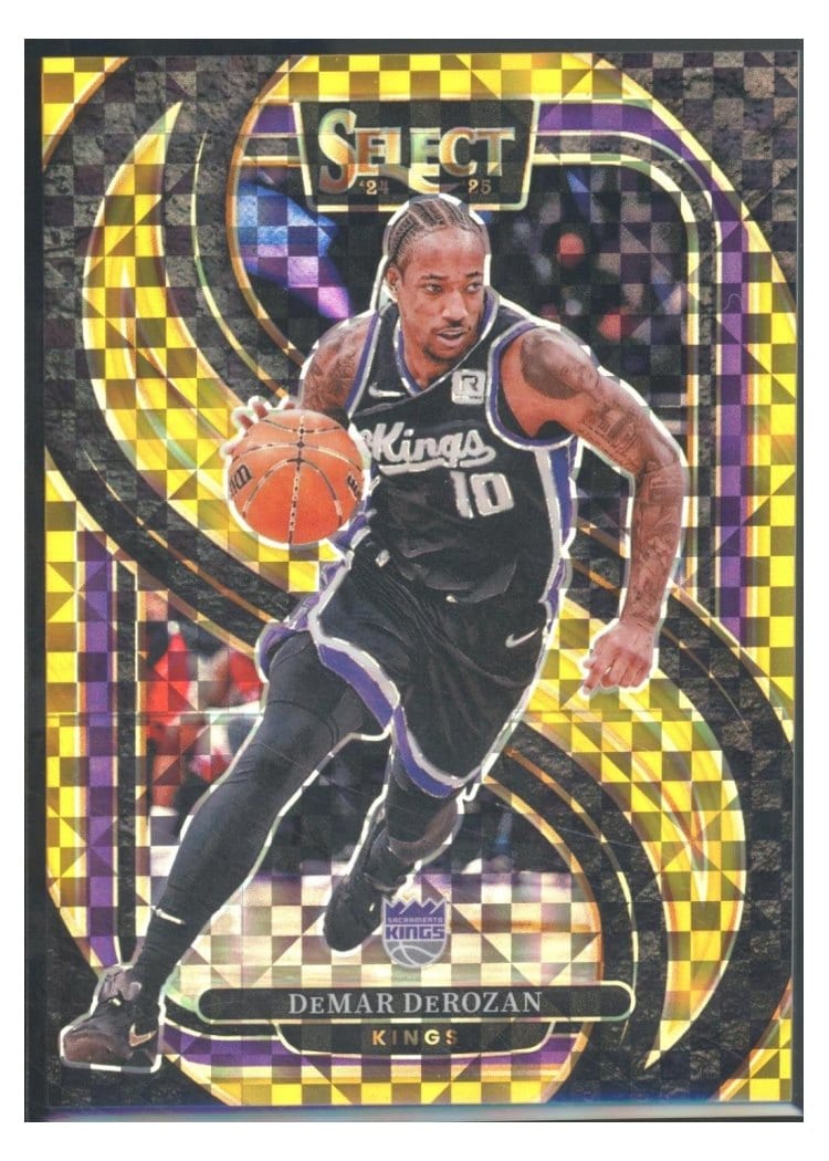 2024-25 Panini Select Base Set DeMar DeRozan Gold Prizm #122 card