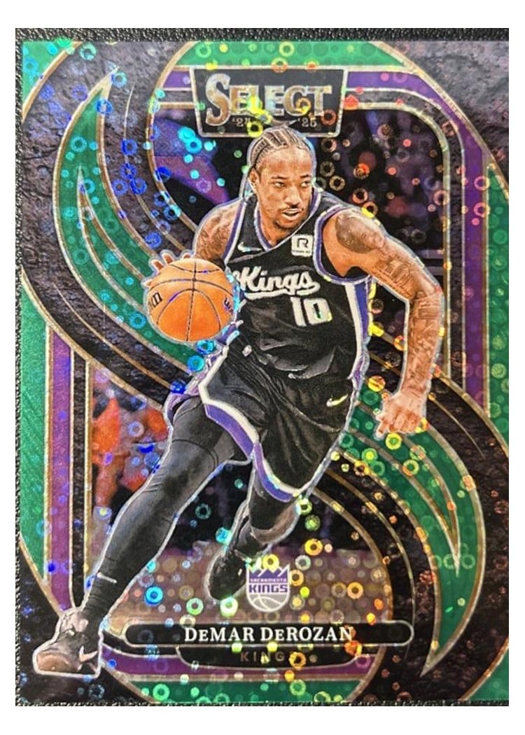 2024-25 Panini Select Base Set DeMar DeRozan Green Disco Prizm #122 card