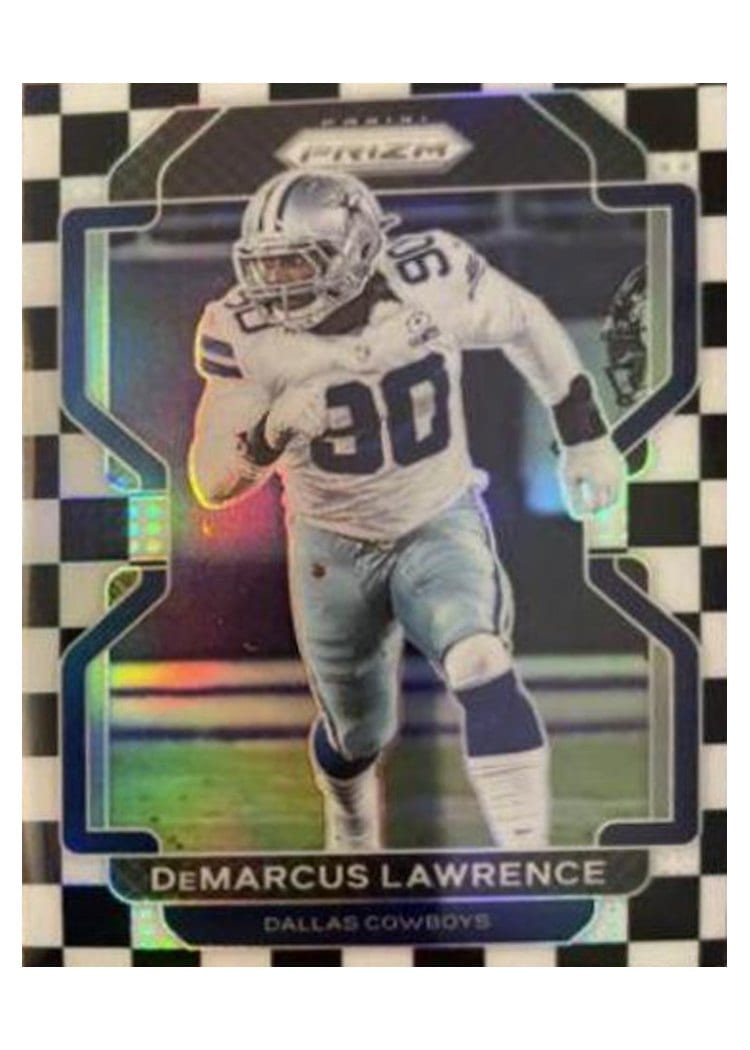 2021 Panini Prizm Base Set DeMarcus Lawrence Black and White Checker Prizm #244 card
