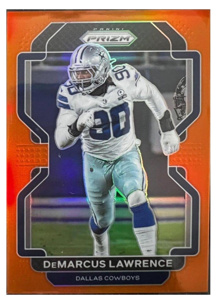 2021 Panini Prizm Base Set DeMarcus Lawrence Orange Prizm #244 card