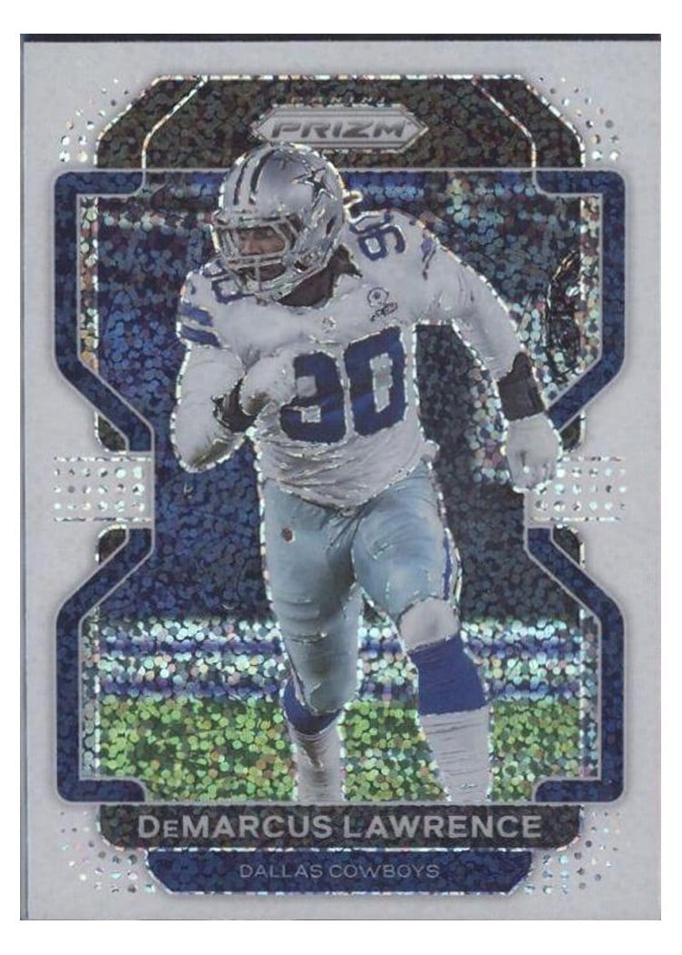 2021 Panini Prizm Base Set DeMarcus Lawrence White Sparkle Prizm #244 card