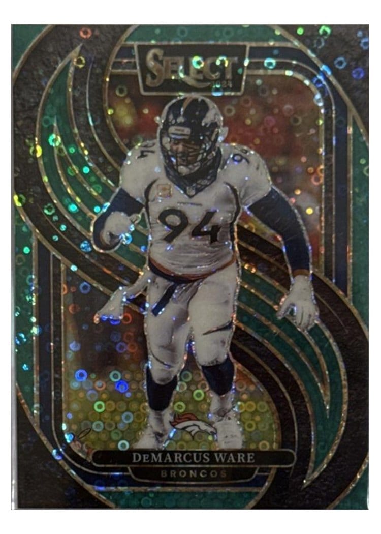 2024 Panini Select Base Set DeMarcus Ware Green Disco Prizm #147 card