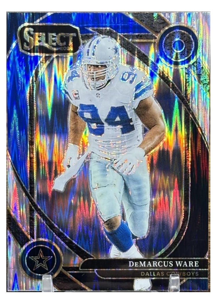 2024 Panini Select Base Set DeMarcus Ware Black Blue Prizm Shock #247 card