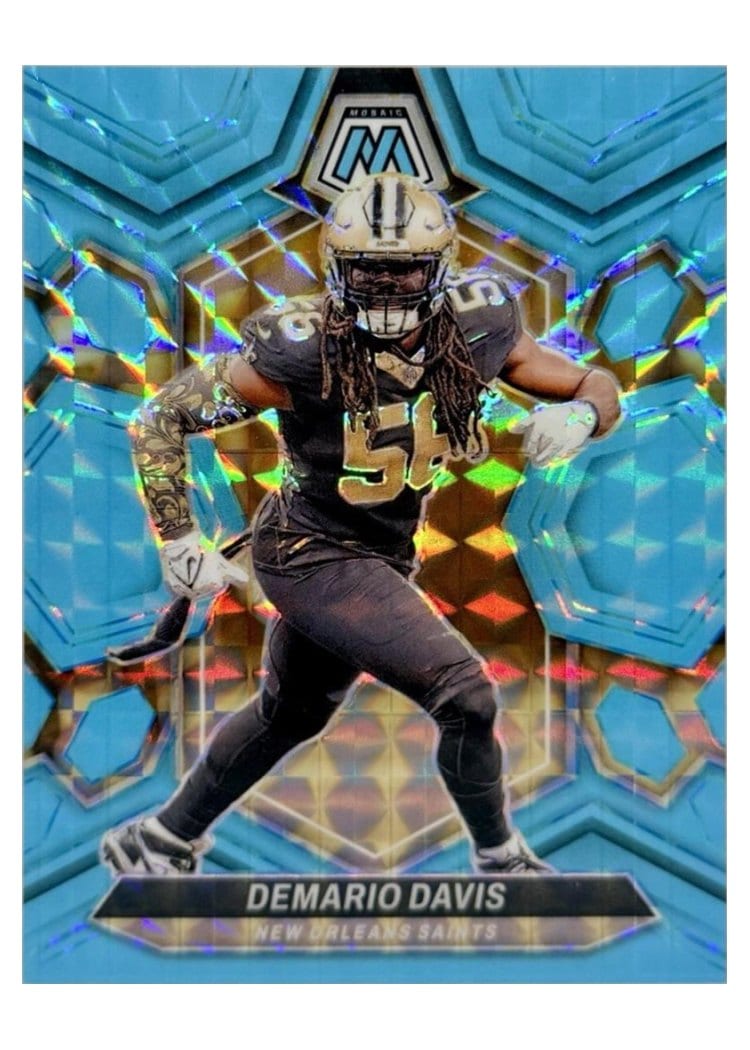2024 Panini Mosaic Base Set Demario Davis Blue Fluorescent #160 card