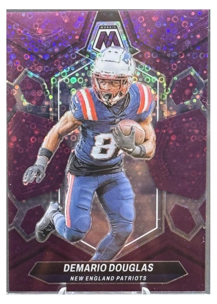 2024 Panini Mosaic Base Set Demario Douglas No Huddle Purple #151 card