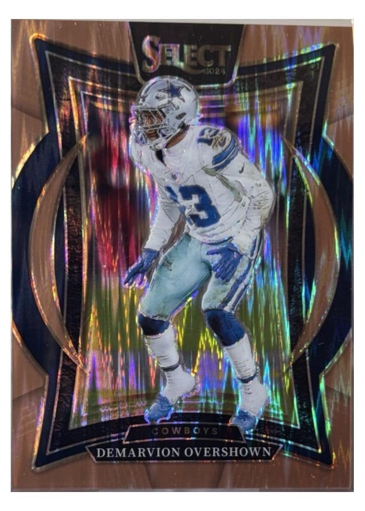 2024 Panini Select Base Set Demarvion Overshown Copper Prizm Shock #48 card