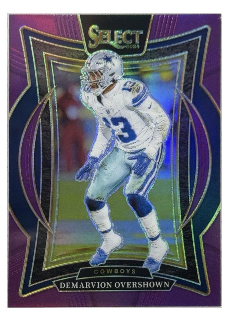 2024 Panini Select Base Set Demarvion Overshown Purple Prizm #48 card