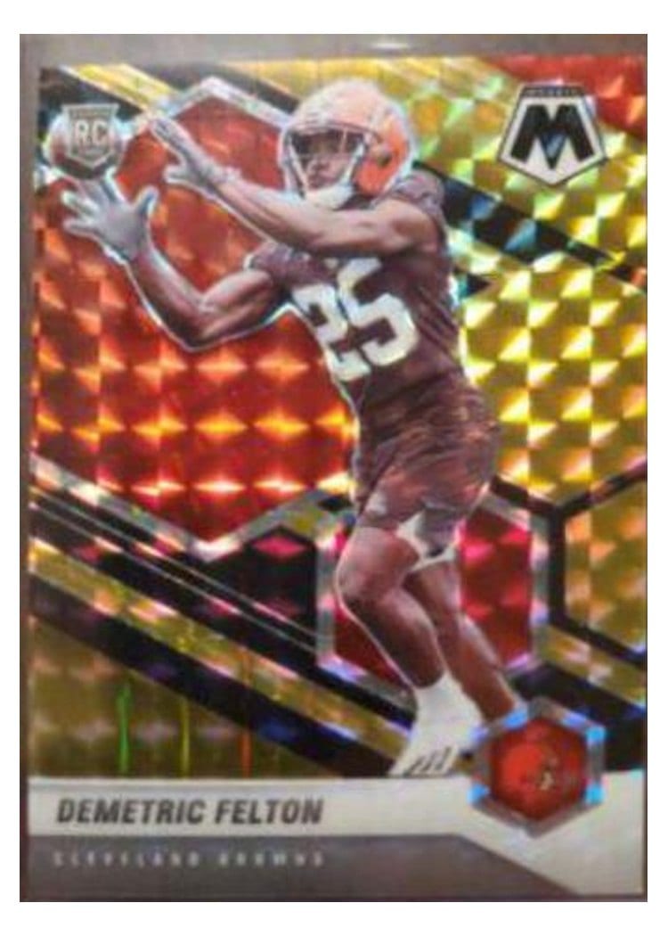 2021 Panini Mosaic Base Set Demetric Felton Gold Mosaic #394 card