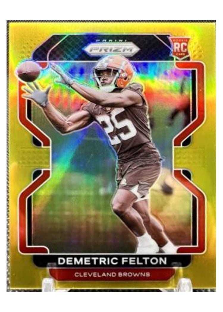 2021 Panini Prizm Base Set Demetric Felton Gold Prizm #411
