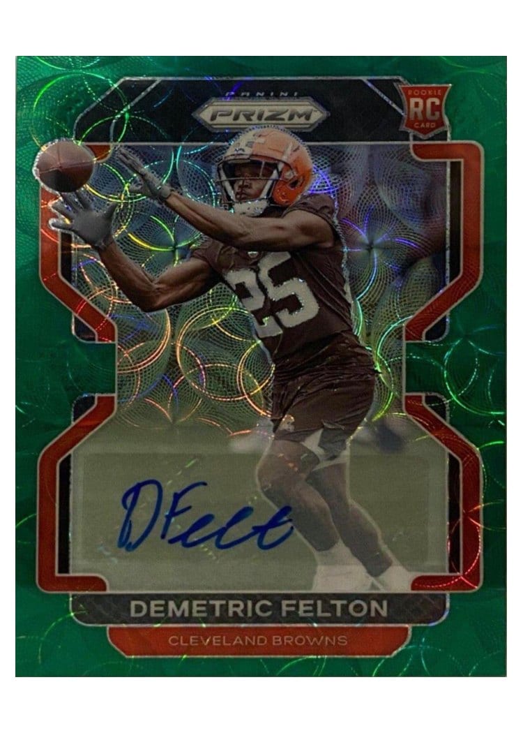2021 Panini Prizm Base Set Demetric Felton #411 card
