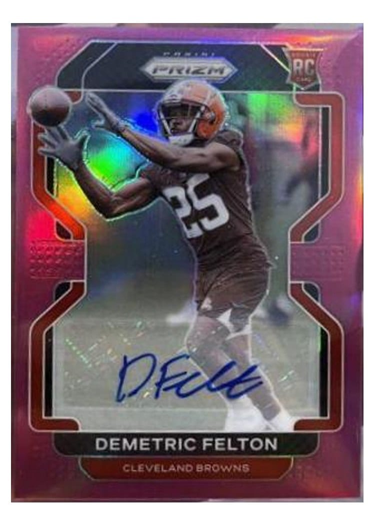2021 Panini Prizm Base Set Demetric Felton #411 card