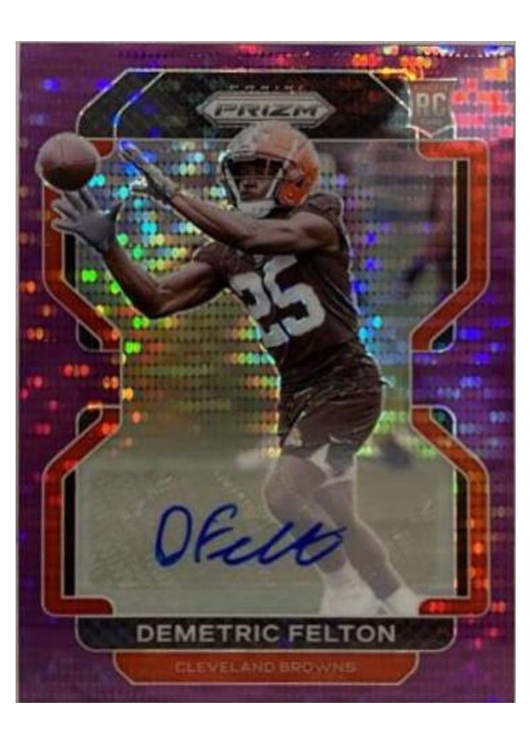 2021 Panini Prizm Base Set Demetric Felton #411 card