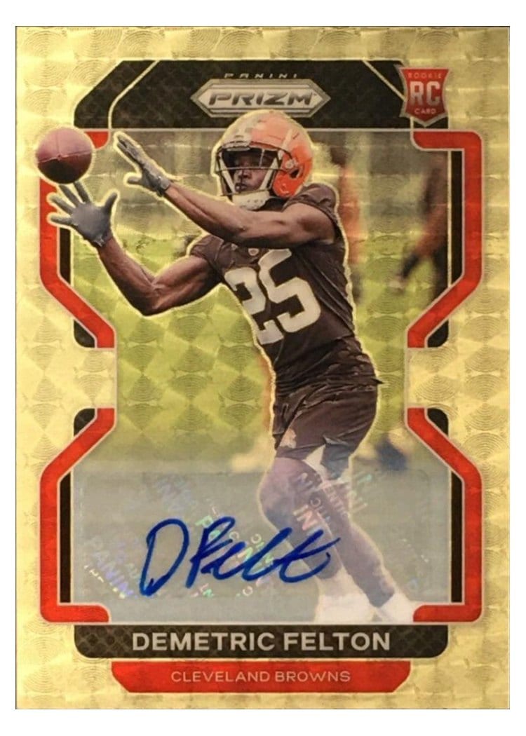 2021 Panini Prizm Base Set Demetric Felton #411 card